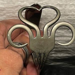 Vintage Community Silver Plate Fork Heart Bracelet